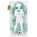 Fu&szlig;ball-Handtuch - Spielerin M&auml;dchen Gr&uuml;n...