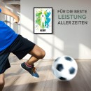Fotodruck mit Bilderrahmen - Fu&szlig;ballspieler Junge -...