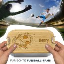 Brotdose mit Gravur - Fu&szlig;ball - mit Name