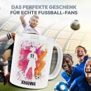 Tasse mit Fu&szlig;ballmotiv - Fu&szlig;ballspielerin...