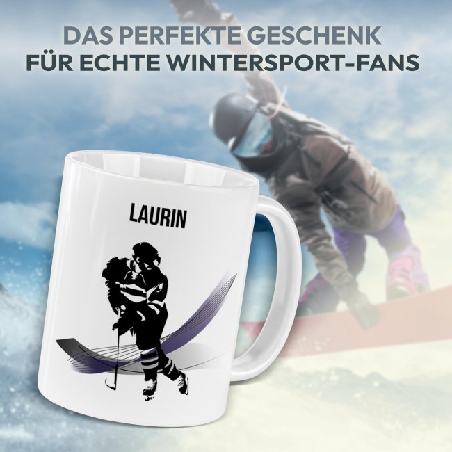 Tasse f&uuml;r Wintersportler - Eishockey - mit Name