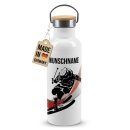Trinkflasche mit Bambusdeckel - Wintersport - Abfahrtsski...