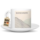 Personalisierte Cappuccino Tasse - Linien - mit Name -...
