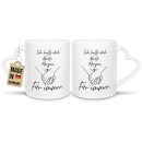 Partner-Tasse mit Spruch - Ich halte dich f&uuml;r immer...