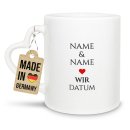 Personalisierte Partner-Tasse mit Namen &amp; Datum - WIR...