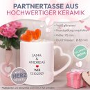 Personalisierte Partner-Tasse mit Namen &amp; Datum - WIR...