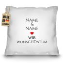 Kissen - WIR - mit Namen &amp; Datum