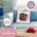 Kissen - Partner in Crime - Schimpansen - mit Namen