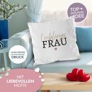 Flauschiges Kissen - Lieblingsfrau