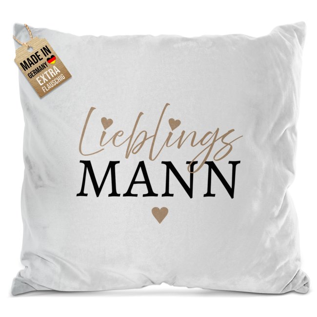 Flauschiges Kissen - Lieblingsmann
