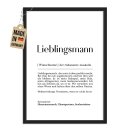 Fotodruck mit Bilderrahmen - Duden Lieblingsmann - mit...