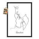 Fotodruck mit Bilderrahmen - Love Line - mit Wunschtext -...