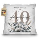 Kissen zum 40. Geburtstag - And wonderful - mit Name