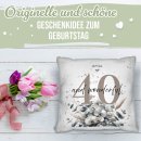 Kissen zum 40. Geburtstag - And wonderful - mit Name