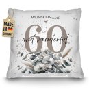 Kissen zum 60. Geburtstag - And wonderful - mit Name