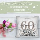 Kissen zum 60. Geburtstag - And wonderful - mit Name