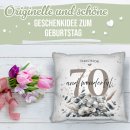 Kissen zum 70. Geburtstag - And wonderful - mit Name