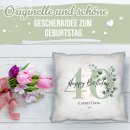 Kissen zum 40. Geburtstag - Happy Birthday - mit Name