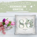 Kissen zum 80. Geburtstag - Happy Birthday - mit Name