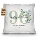 Kissen zum 90. Geburtstag - Happy Birthday - mit Name