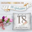 Kissen zum 18. Geburtstag - Die Welt geh&ouml;rt Dir -...