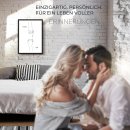 Fotodruck mit Bilderrahmen - Herz H&auml;nde - mit Namen...