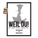 Fotodruck mit Bilderrahmen - Liebe meines Lebens - mit...