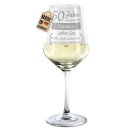 Wei&szlig;weinglas mit Gravur - Goldene Hochzeit - 50...