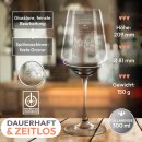 Wei&szlig;weinglas mit Gravur - Kranz - mit Namen &amp;...