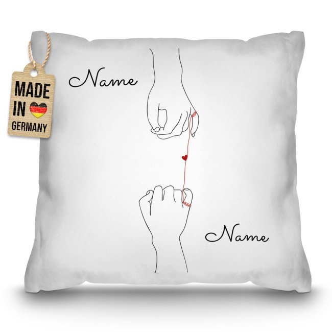 Kissen - Herz H&auml;nde - mit Namen