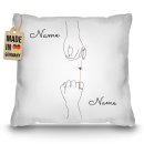 Kissen - Herz H&auml;nde - mit Namen