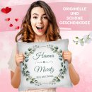 Kissen - Kranz - mit Namen &amp; Datum