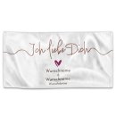 Handtuch - Ich liebe Dich - mit Namen &amp; Datum - in 2...