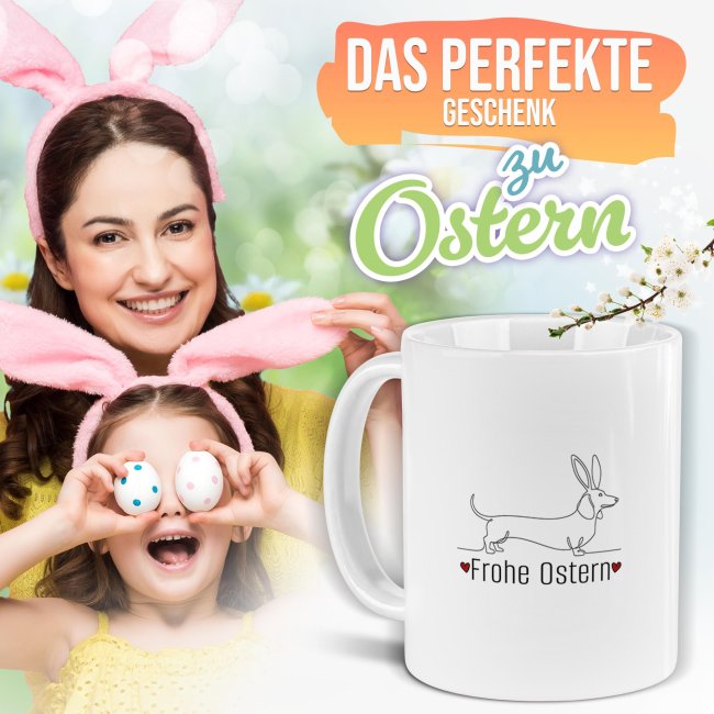 Oster-Tasse - Dackel - Verschiedene Farben