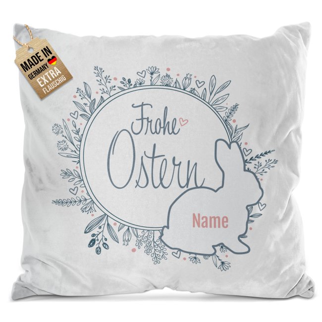 Personalisiertes Oster-Kissen - Frohe Ostern - mit Name - Verschiedene Farben