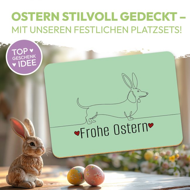 Platzset Ostern - Frohe Ostern, Dackel
