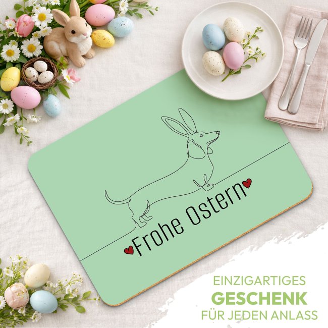 Platzset Ostern - Frohe Ostern, Dackel