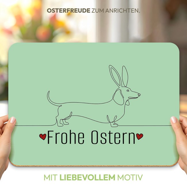Platzset Ostern - Frohe Ostern, Dackel
