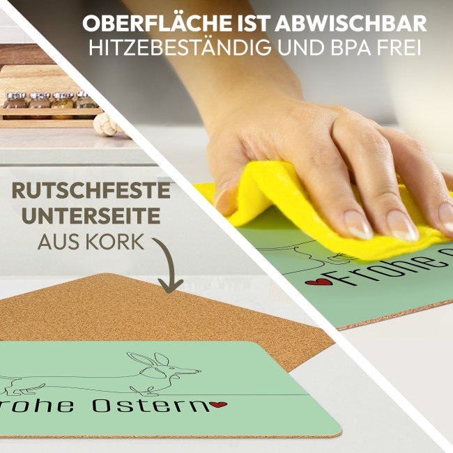 Platzset Ostern - Frohe Ostern, Dackel