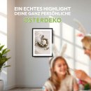 Fotodruck mit Bilderrahmen - Frohe Ostern Nest - 2...