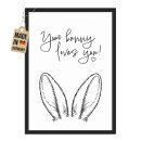 Fotodruck zu Ostern mit Bilderrahmen - Your bunny loves...
