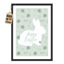 Fotodruck zu Ostern mit Bilderrahmen - Happy Easter bunny...