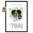 Fotodruck zur Firmung - Herz - mit Foto, Name &amp; Datum...
