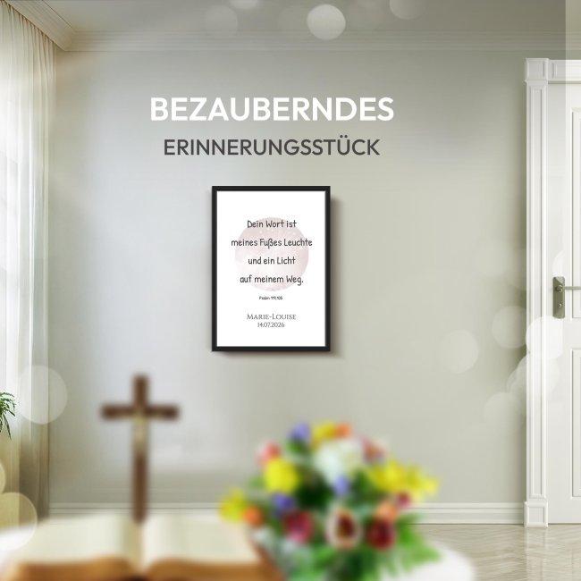 Fotodruck - Pusteblume - mit Name, Datum &amp; Wunschtext - Fotopapier