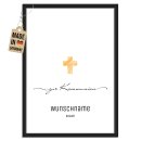 Fotodruck zur Kommunion - Modernes Kreuz - mit Name &amp;...