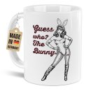 Oster-Tasse mit Spruch - Guess who? The Bunny. - Retro...