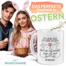 Personalisierte Oster-Tasse - Hasen Paar - am...