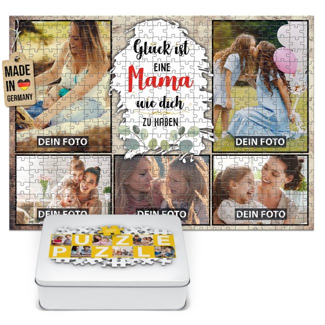 Foto-Puzzle f&uuml;r die Mama  - Gl&uuml;ck ist - 500, 1000 oder 2000 Teile