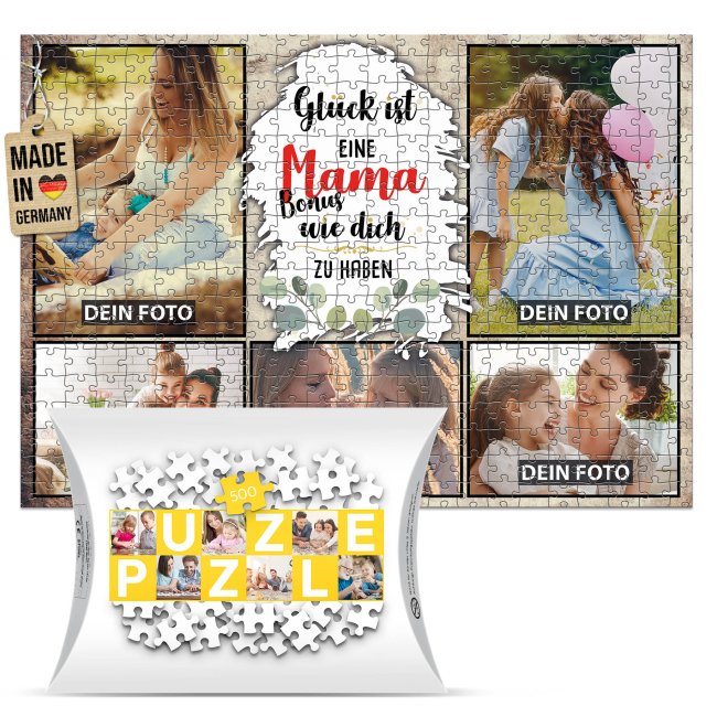Foto-Puzzle f&uuml;r die Bonusmama  - Gl&uuml;ck ist - 500 Teile in Karton