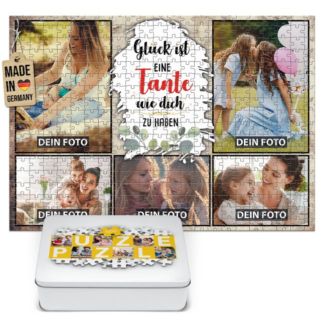 Foto-Puzzle f&uuml;r die Tante  - Gl&uuml;ck ist - 500, 1000 oder 2000 Teile in